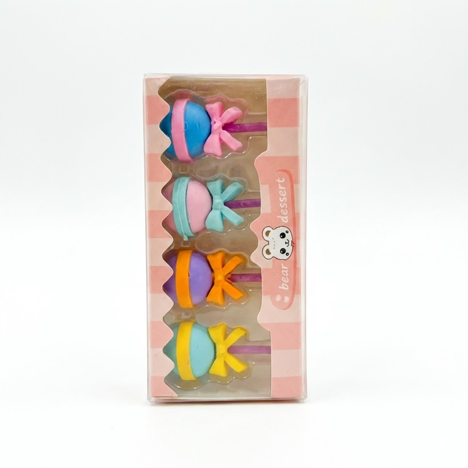 Cute Bear Dessert Erasers Set (Pack of 4)