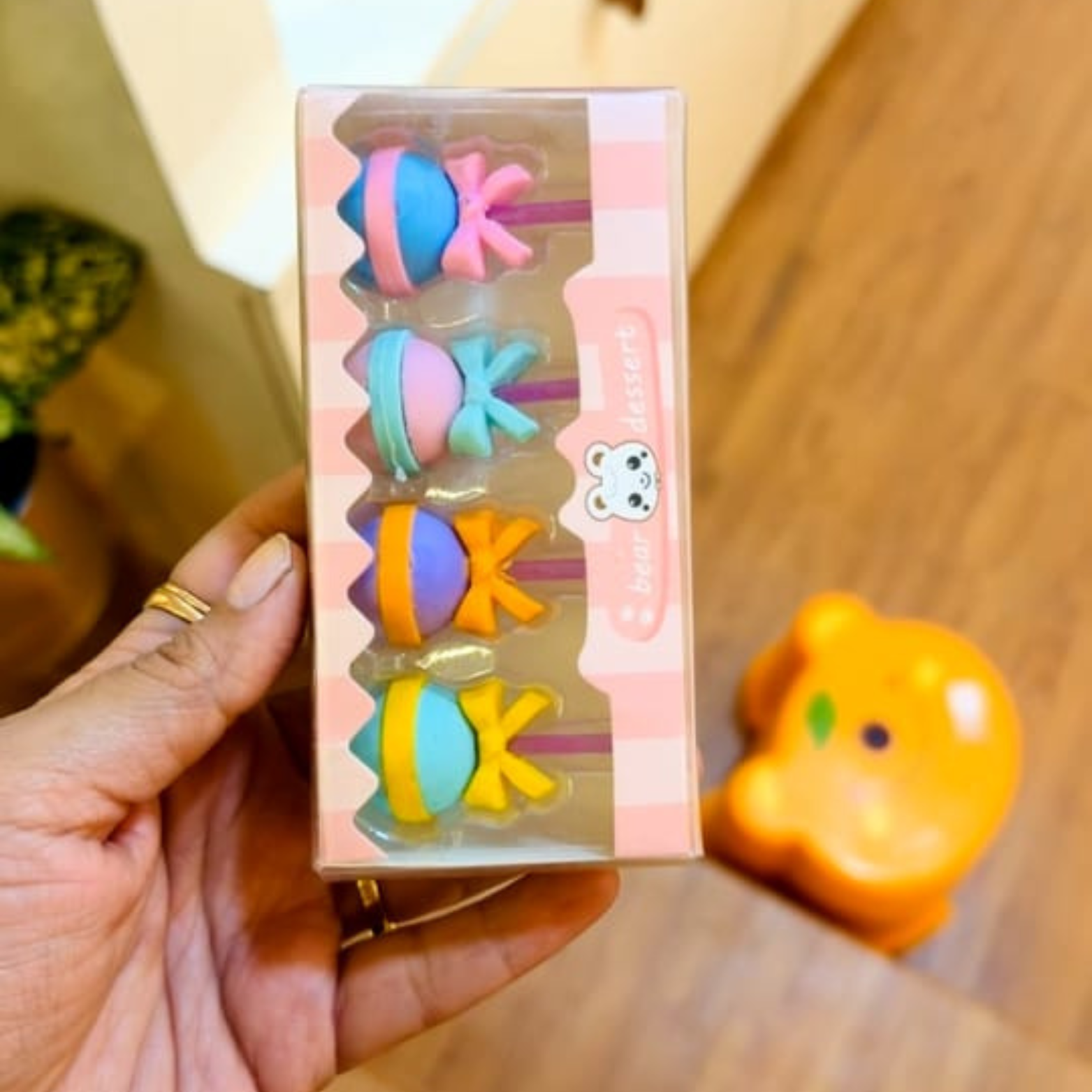 Cute Bear Dessert Erasers Set (Pack of 4)