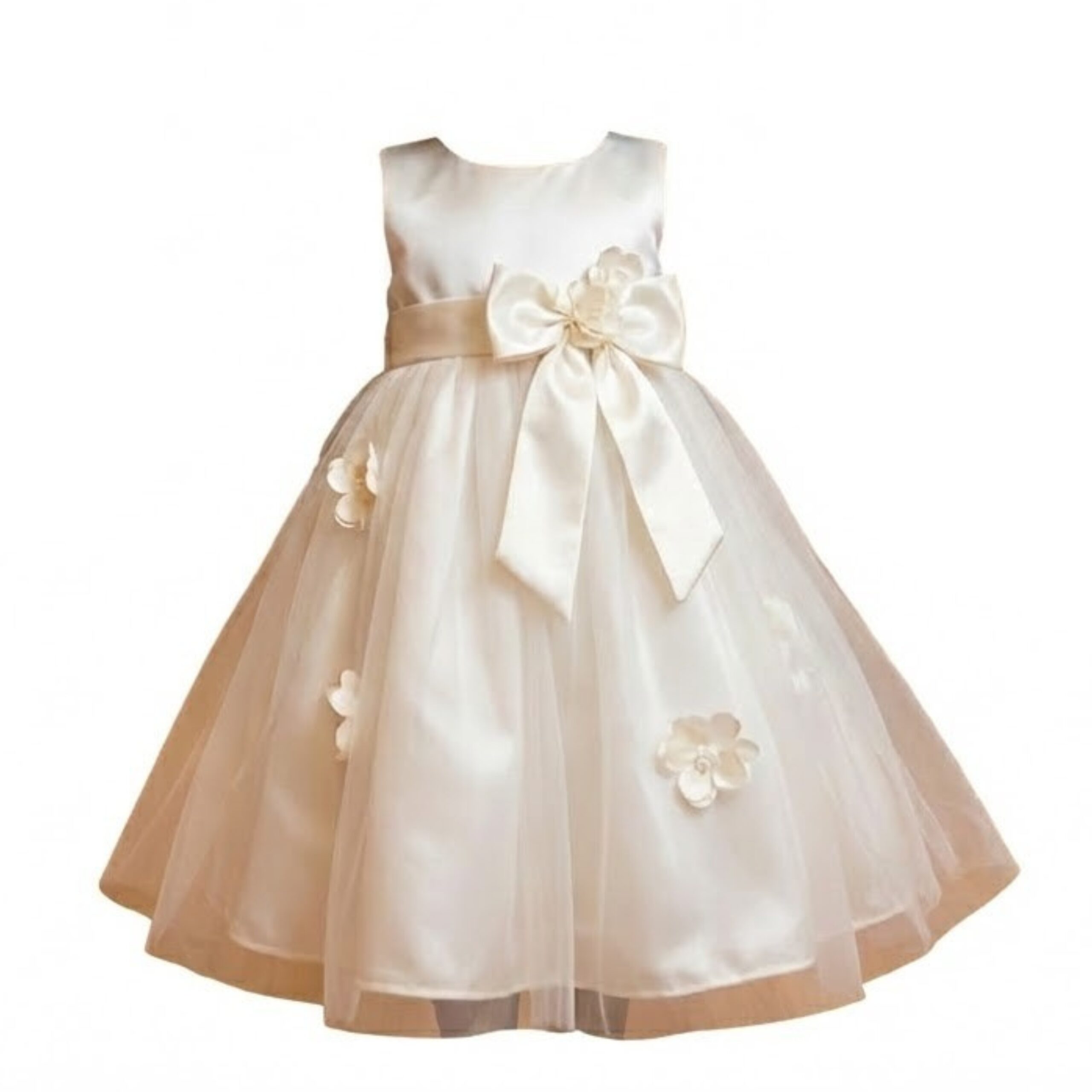 Elegant Ivory Party Wear Dress (Girls)
