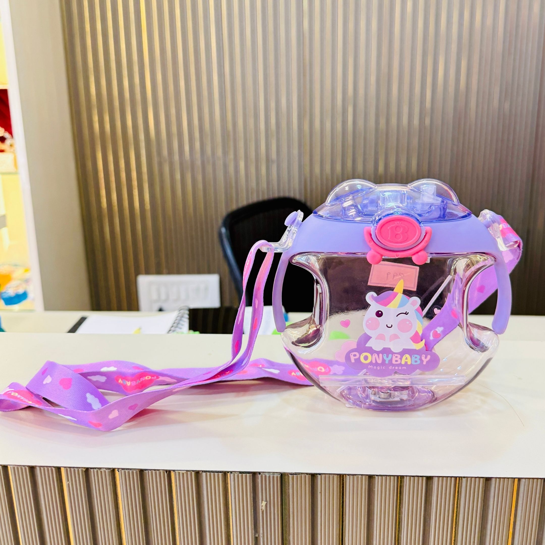 🦄Unicorn Kids Training Sipper Bottle with Strap🍼