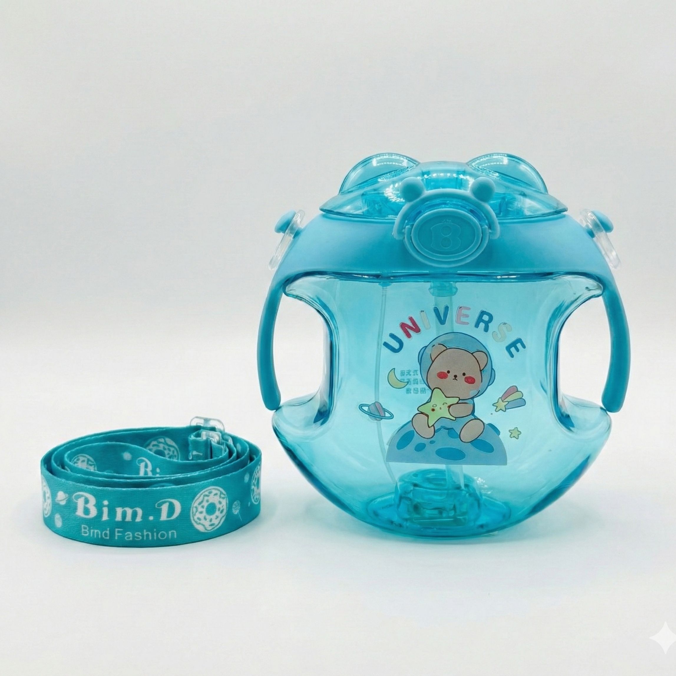 Clear & Pink Fruit Infuser Tumbler with Straw and Handle