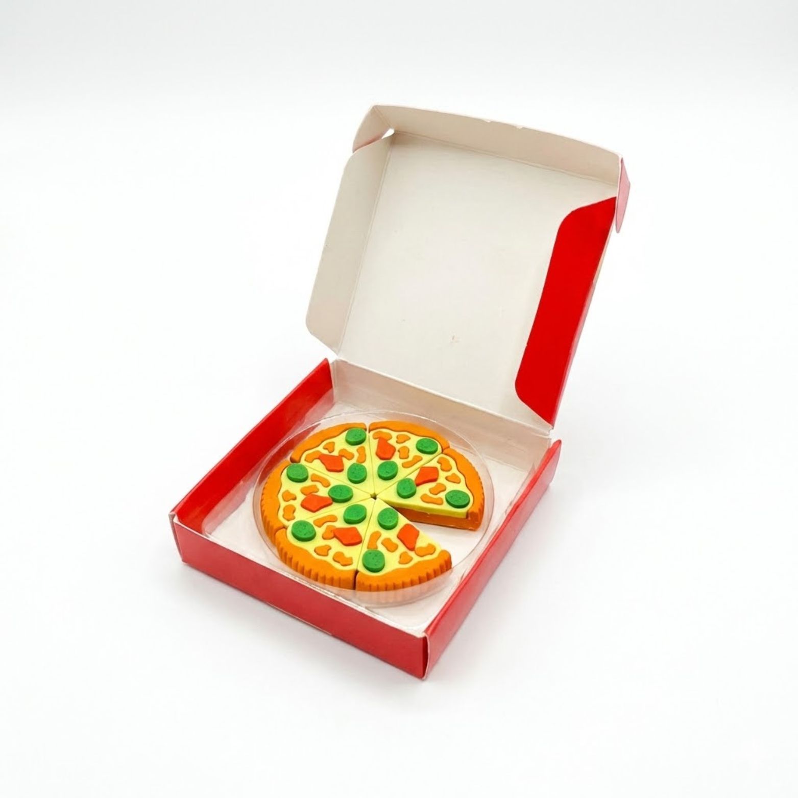Pizza Slice Shape Eraser Set (in Pizza Box) 🍕