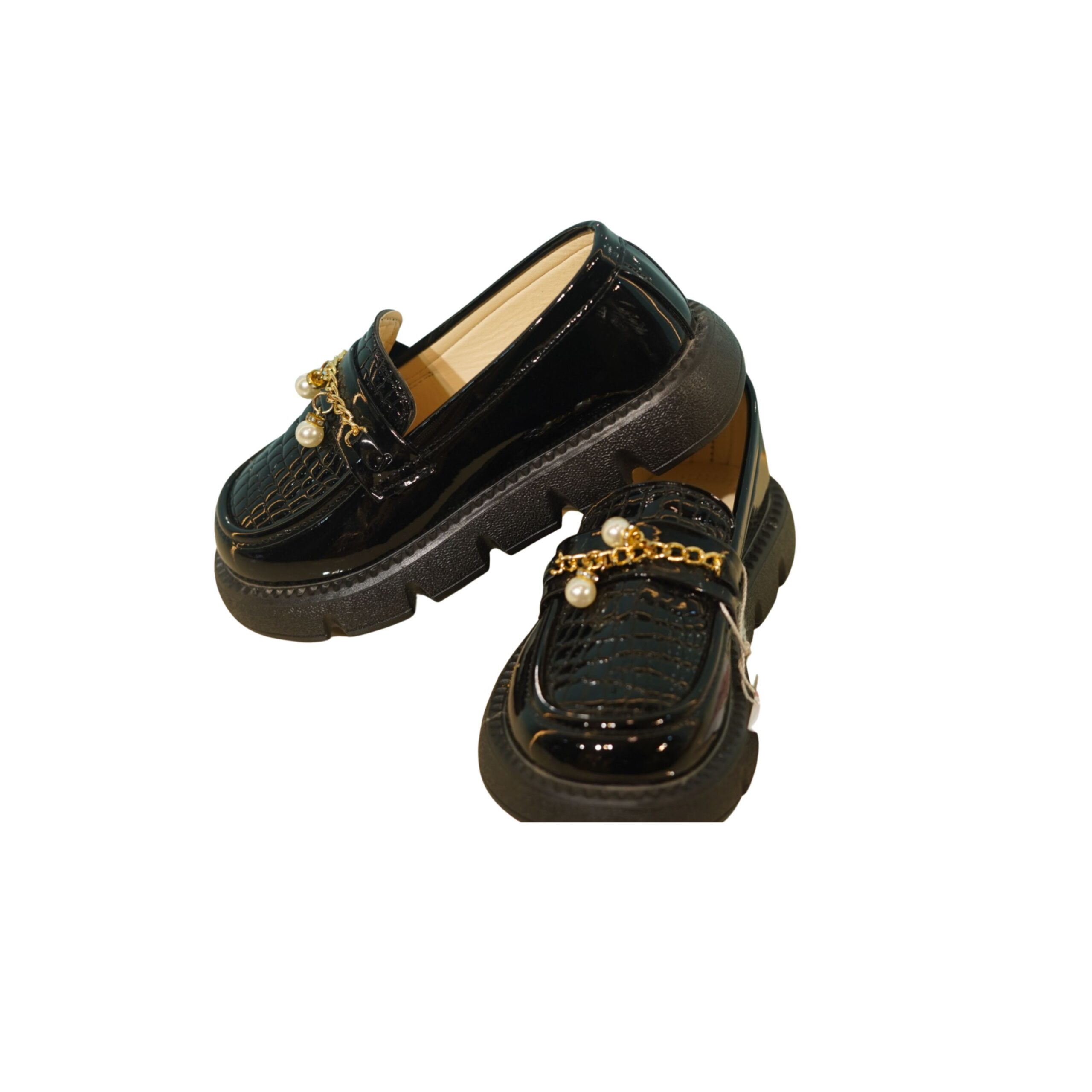 The Pearl-Accent Croc Loafer