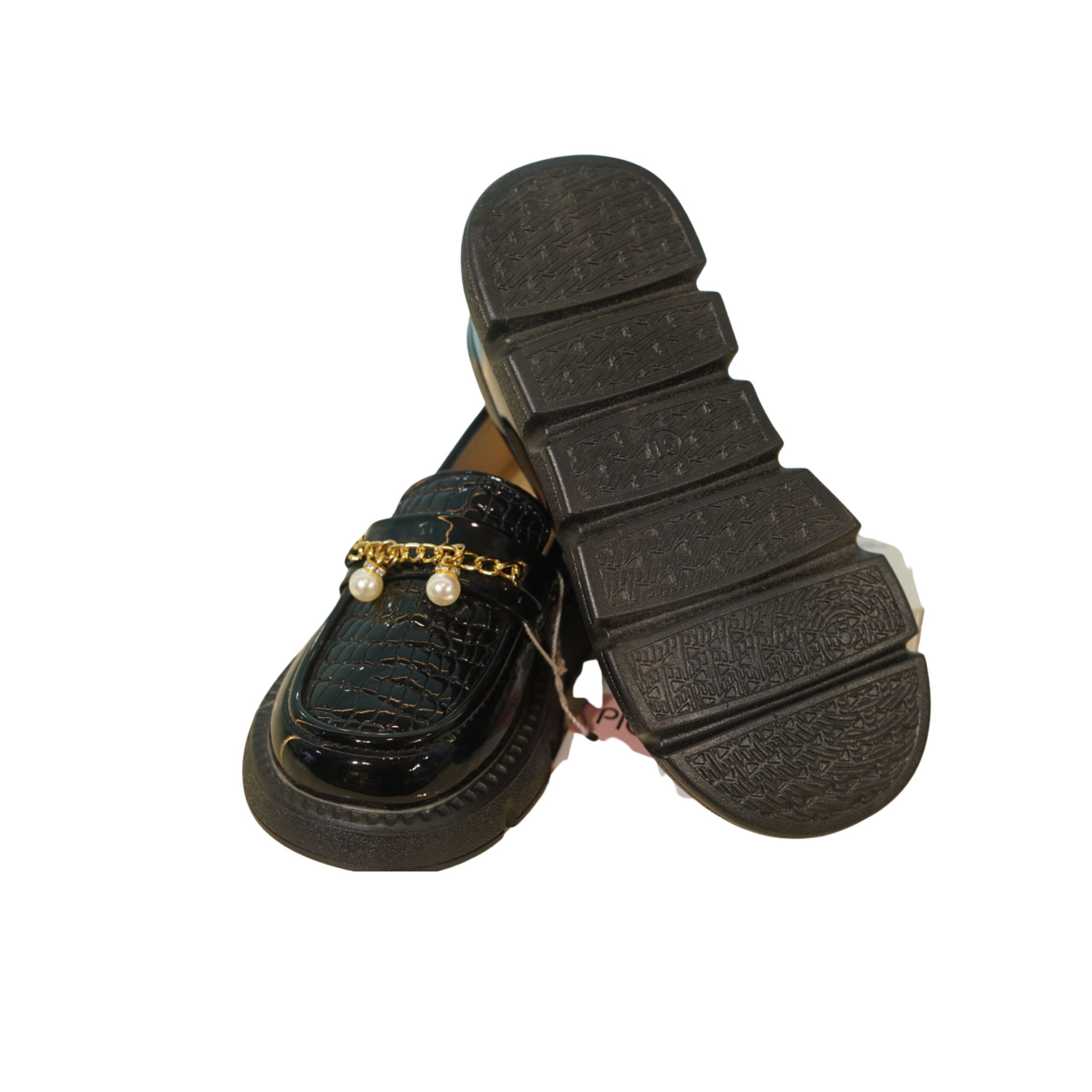 The Pearl-Accent Croc Loafer